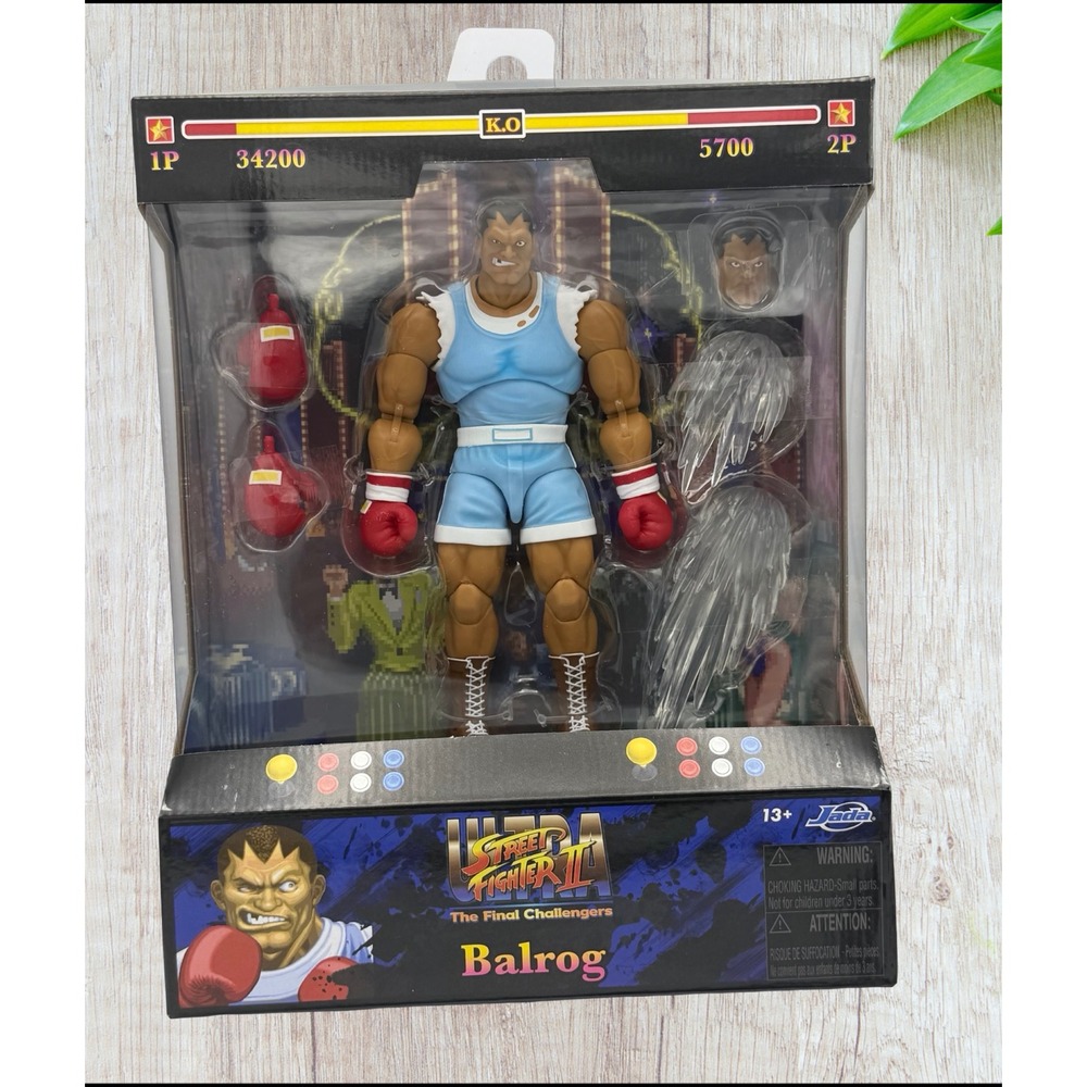 Jada Toys Street Fighter II Balrog 1:12 Scale Action Figureβ Boxer SFII NIB